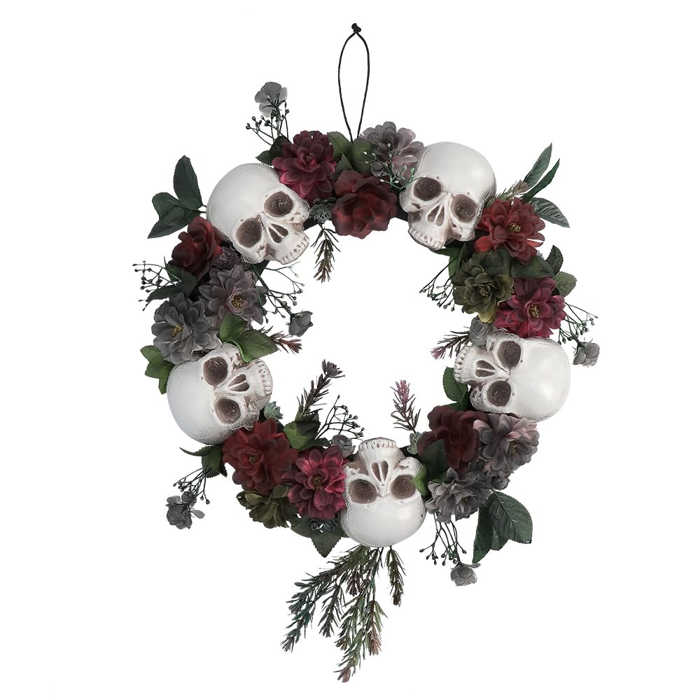 Boland 73071 Flower Wreath with Skulls, Diameter 41 cm
