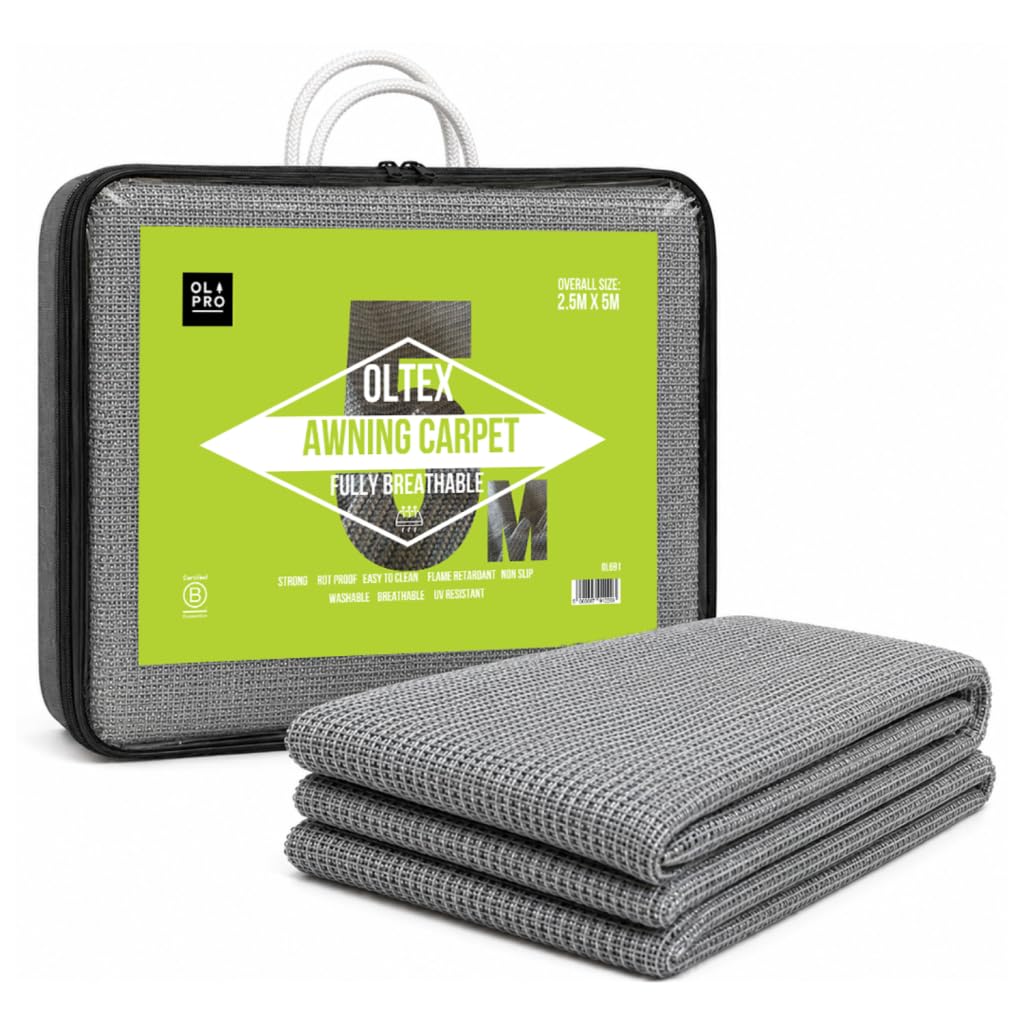 OLPRO Outdoor Leisure Products OLTEX Tapis de Sol tissé Respirant pour Caravane/Camping-Car/Tente/extérieur