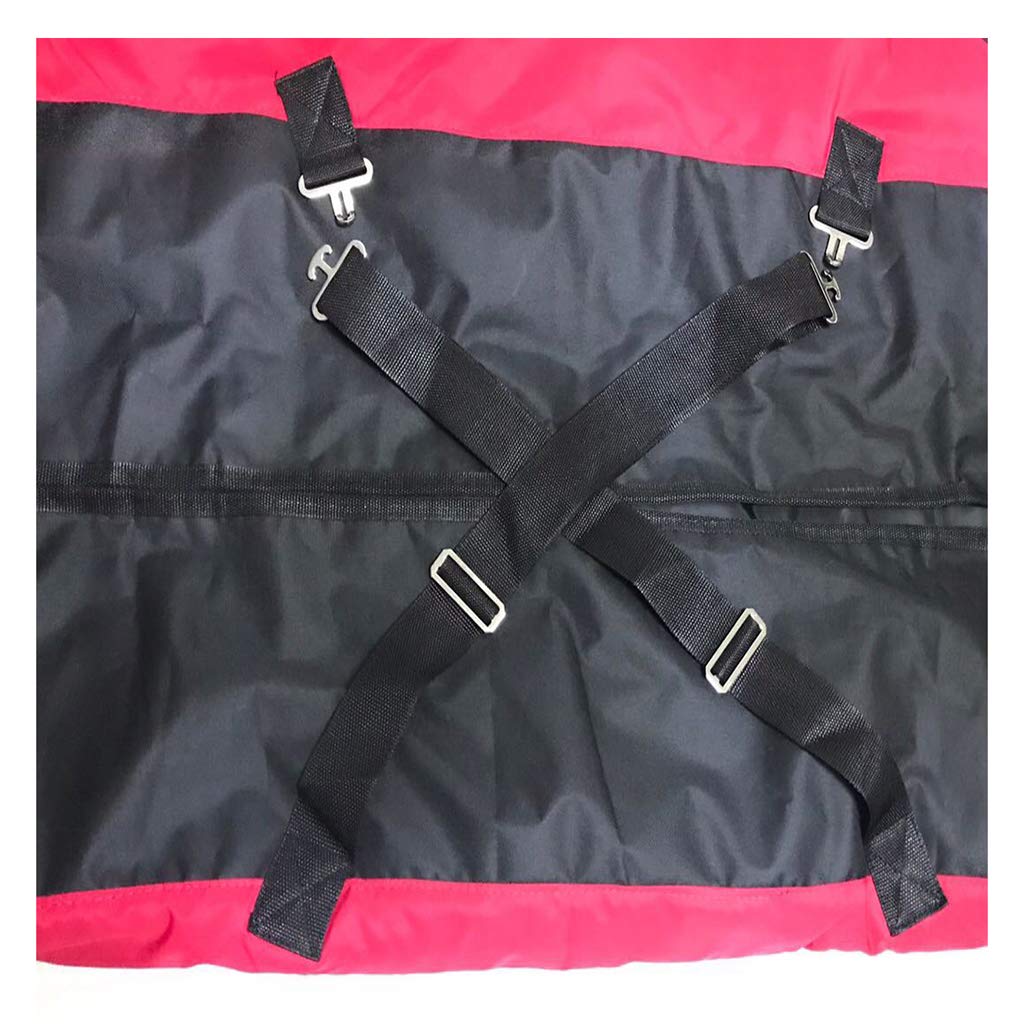 Alfombra De Caballo con Manta De Baba Cáscara De Cuello Completo Algodón Acolchado De 200G Denier 420D Forro Resistente Al Desgarro Transpirable Mantiene El Calor(Size:145cm)