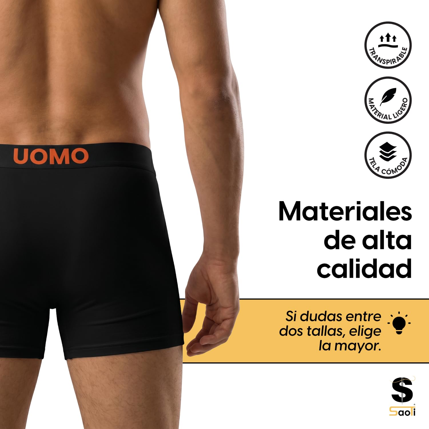 SaoTi 12 Boxer da uomo in microfibra senza cuciture, morbidi e confortevoli, colorati alla moda.