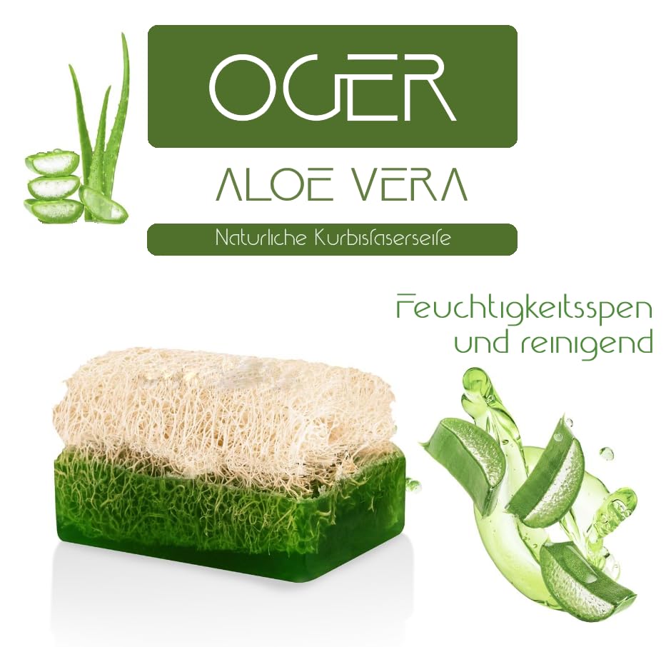 Oger Natural Pumpkin Fibre Soap 110 g - Style Set of 4, 110 g (Pack of 4) - Image 3
