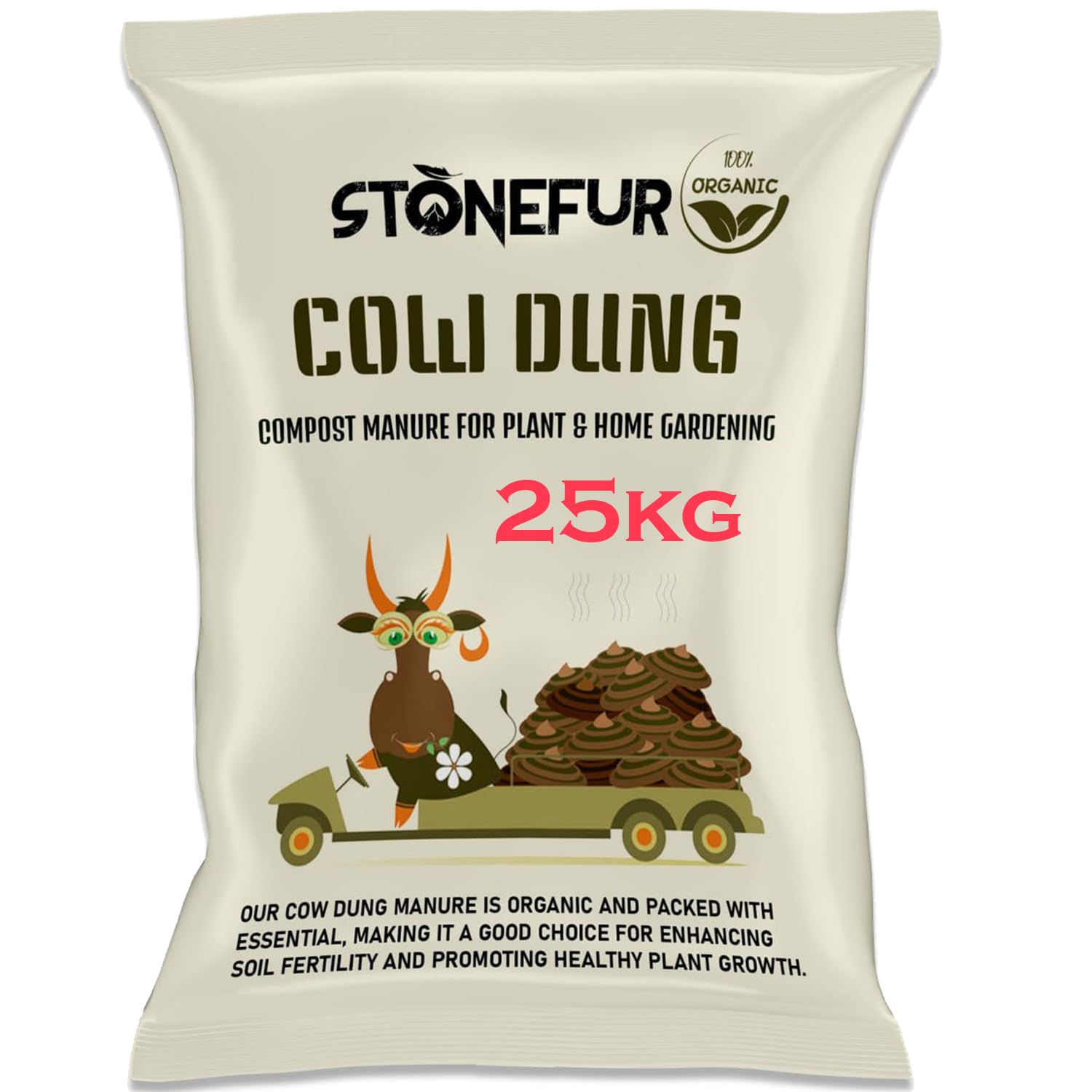 STONEFUR Cow Dung Manure Fertilizers for Plants & Home Gardening - 25 kg (B0D1KSDT73) Amazon Price History, Amazon Price Tracker