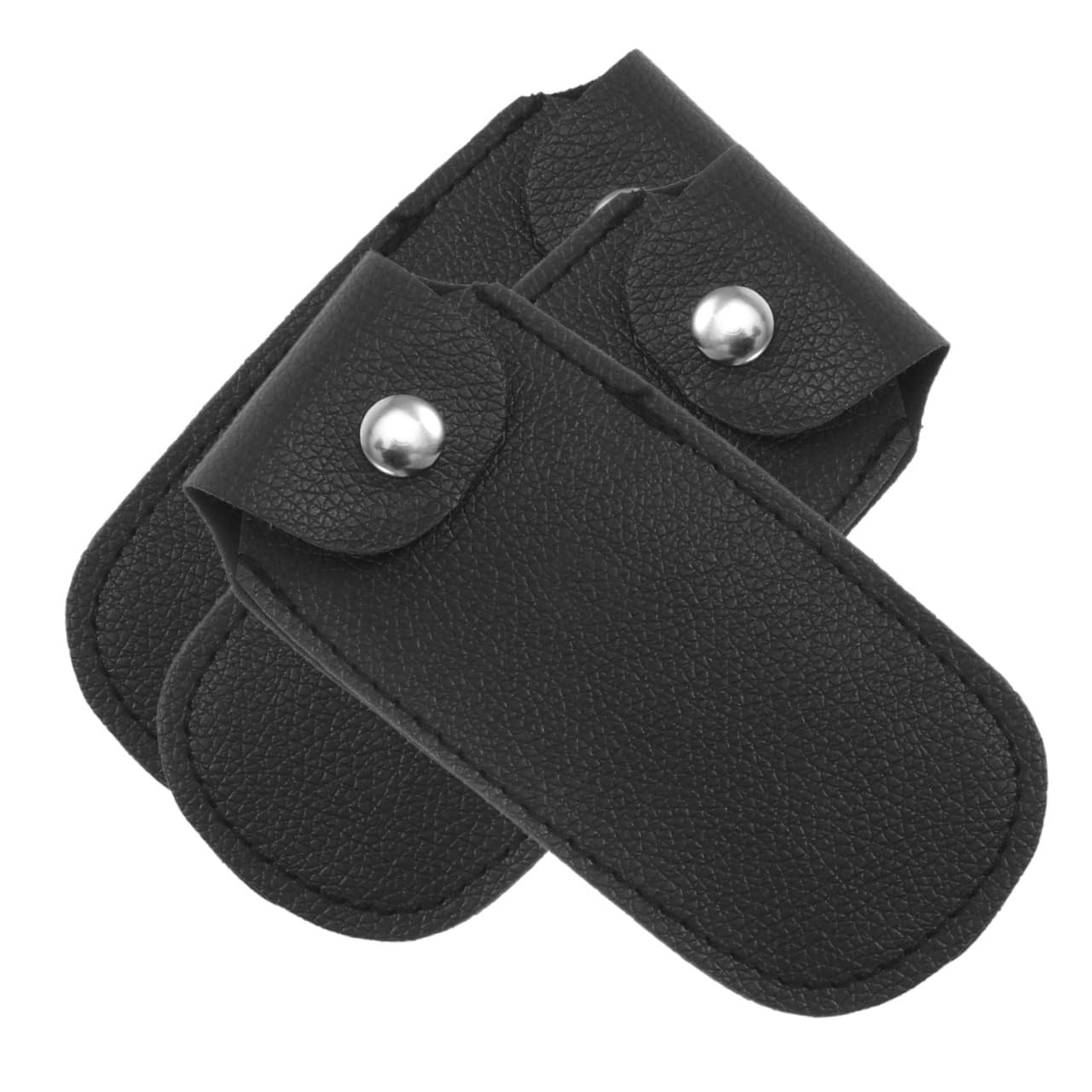 Toyvian 3pcs Harmonica Holder Bag 10-hole Case Faux Leather Instrument Storage Lightweight Portable for Travel Performance