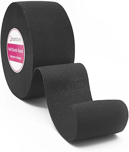 Miniatura 20 de Dreamlover Banda elástica negra, elástica ancha para coser, 5.9 pulgadas x 4 yardas Negro
