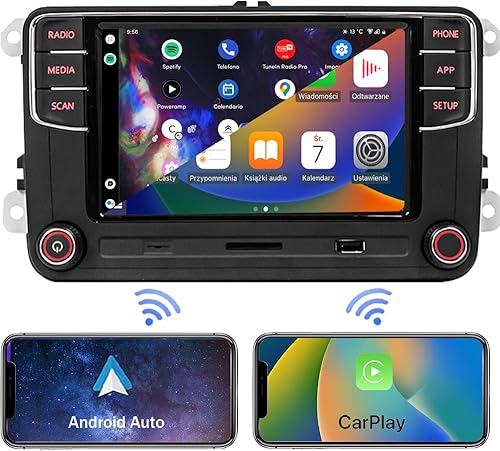 Vista 18 de SCUMAXCON 7 "Android 13 inalámbrico Carplay Android Auto navegación GPS coche estéreo Radio 8-CORE 2+32G IPS pantalla táctil WiFi BT FM AM DSP USB