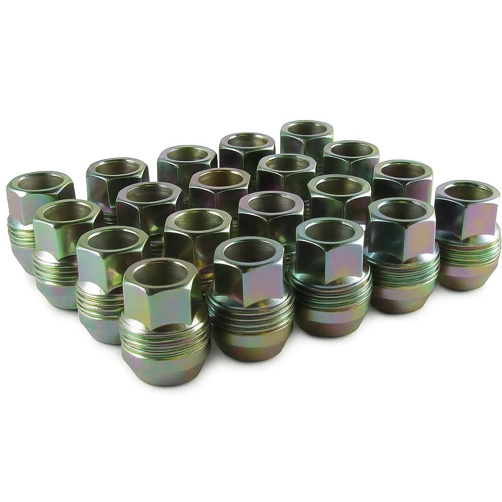 EZAccessory Lug Nuts GM OEM Style 7/16" with External (Dual) Threads for Chevy GMC Wheels Set of 24