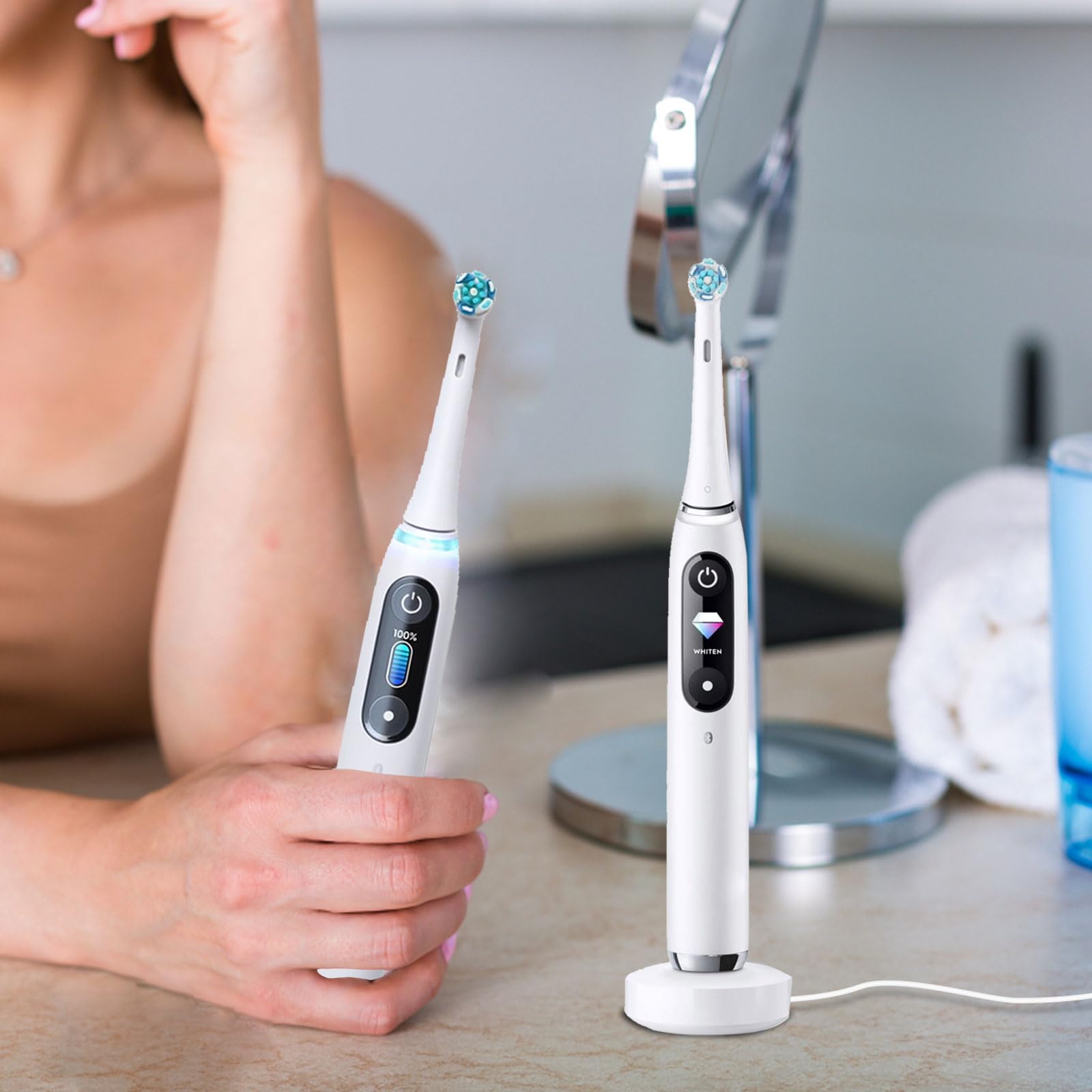 Caricatore Modello 3768 Spazzolino Elettrico Caricabatteria per Braun Oral-B iO Serie 7 8 9 Base di Ricarica Magnetica Caricabatterie Alimentatore