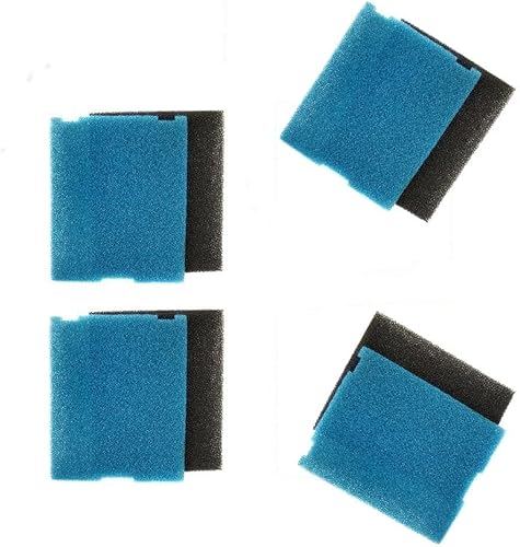 HQRP Paquete de 4 almohadillas de filtro de caja plana compatibles con Tetra 19015, SF1  26592, Tetra FK5#26593, FK6  #26598 almohadillas gruesas y