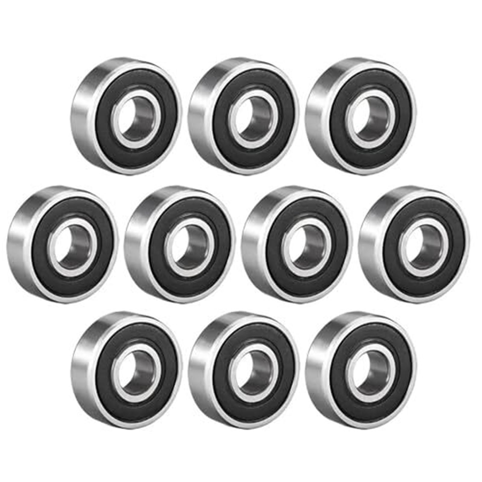 10pcs 6900 Series Deep Groove Ball Bearings 2RS Double Seal Thin Section (6902-2RS 15x28x7mm)