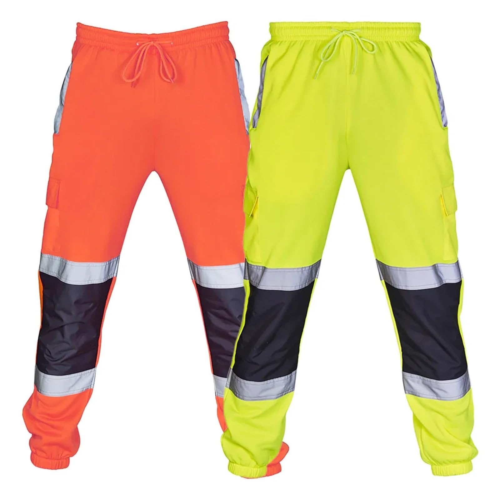 Pantalones de Trabajo Hombre Ropa de Trabajo Seguridad for Hombre, Pantalones Casuales con Tiras Reflectantes Carretera