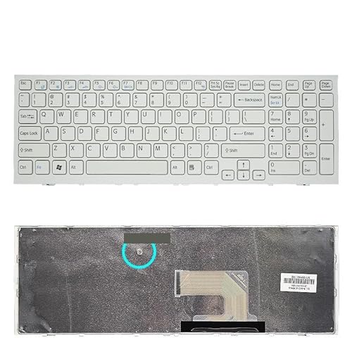 Sony Vaio VPC-EH VPCEH PCG-71911L PCG-71912L PCG-71913L -71914L -71811L -71811M 用ノートパソコンキーボード(US White 1 Screw)
