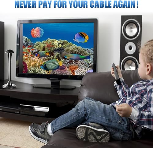 Miniatura 9 de Antena de TV - Antena de TV digital HD amplificada para interiores 2024, rango de más de 420 millas, antena digital HDTV para Smart TV, canales