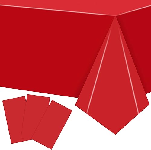 Unbess 3 manteles de fiesta de Mickey de dibujos animados de San Valentín desechables rectangulares de plástico impermeables suministros de fiesta