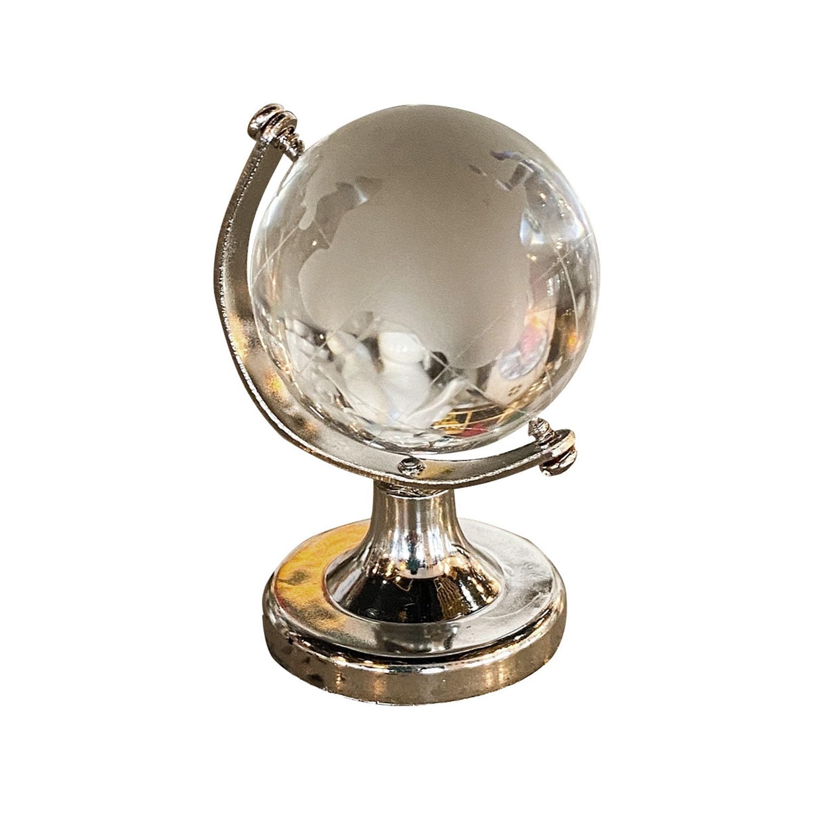 Crystal Earth Globe Round Earth Globe Delicate Practical Mini Artificial Crystal Sphere Ball for Office World Globe Globe Map