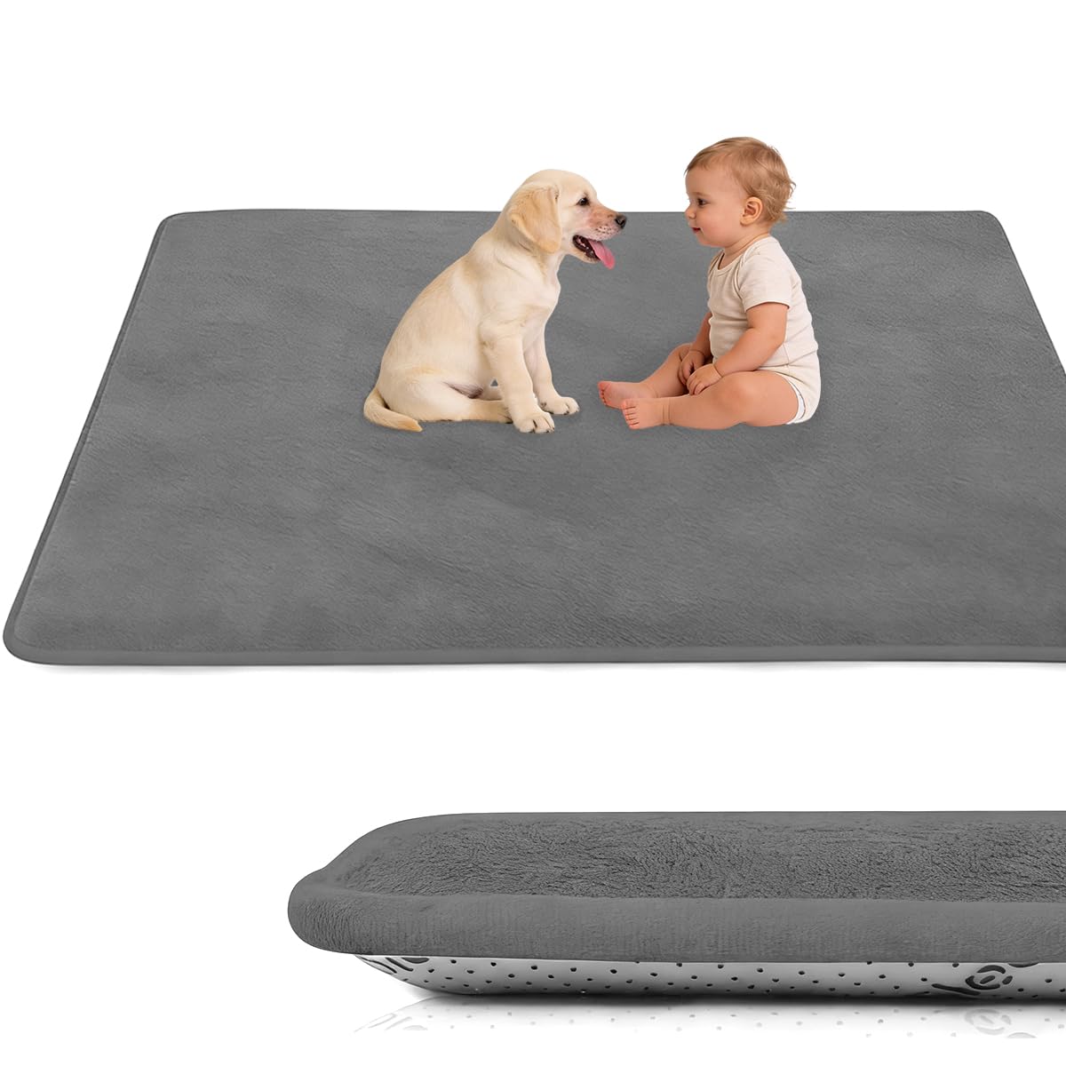 Voxirum 3 CM Thick Baby Play Mat for Floor, Dark Gray Extra Soft Activity Floor Mat with Non-Slip Backing for Infant, Kids and Toddler Crawling, and Perfect Carpets for Yoga, Exercise