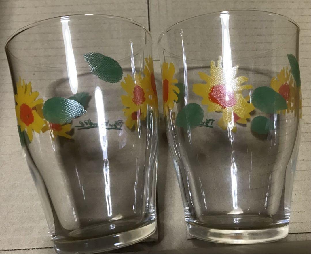 片岡鶴太郎オリジナルカラーグラス5個セット 片岡鶴太郎 オリジナル