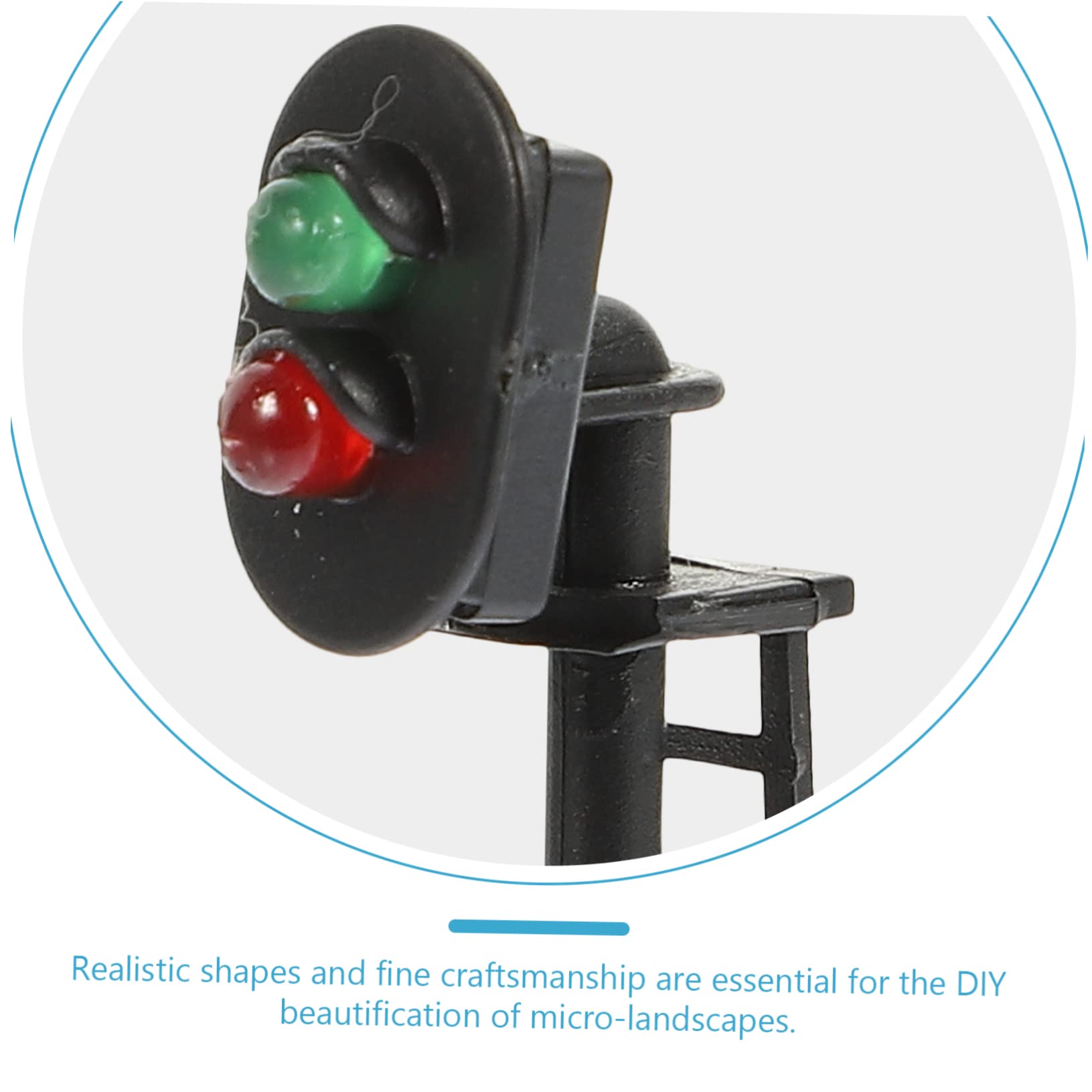 WHAMVOX Realistic Simulation Signal Ornament Mini Traffic Light for Landscaping Decor Model Signal