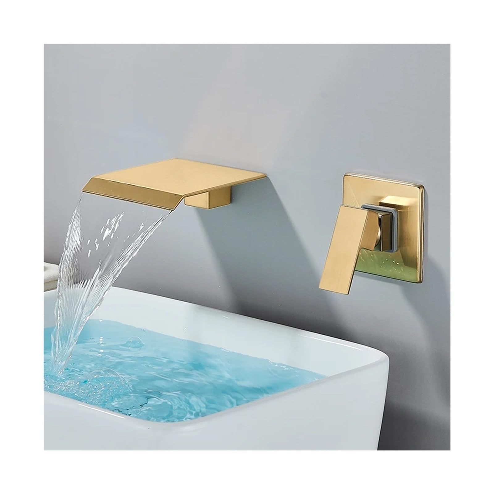 Naqzrxpml Color8 Wall Mounted Waterfall Washbasin Sink Mixer Faucet For Bathroom Shower(Color8)