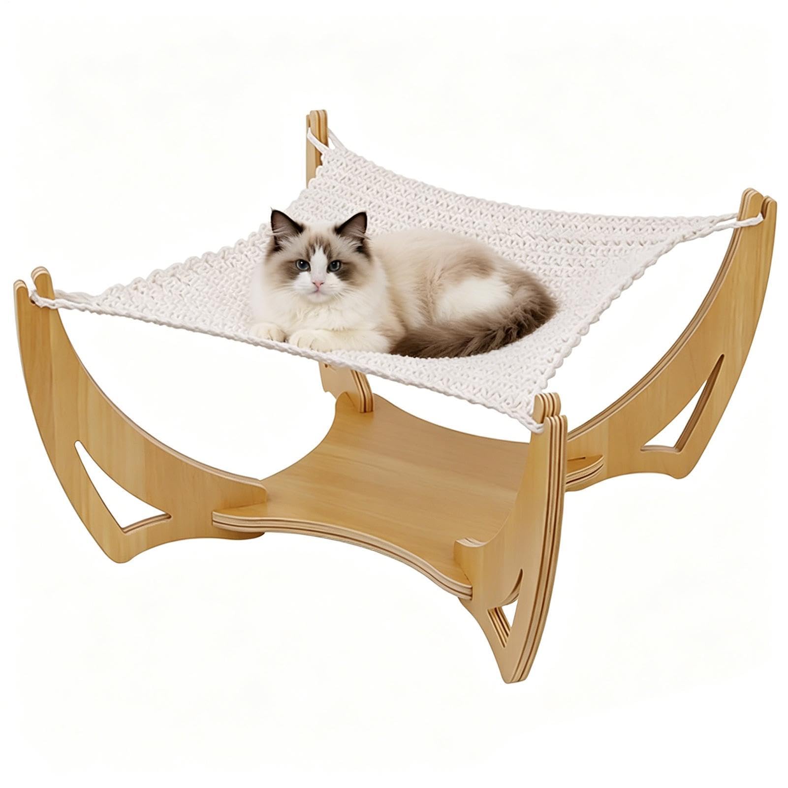 Lit pour chat tissé et respirant avec structure stable pour appartement