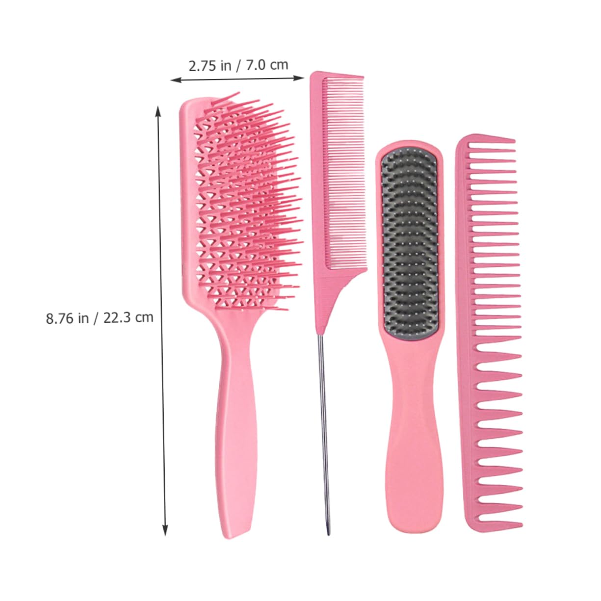 minkissy 2 Set di Pettini per Parrucchieri Accessori per Pettini per Lo Styling dei Massaggi per Uso Domestico in Salone 4 Pezzi * 2