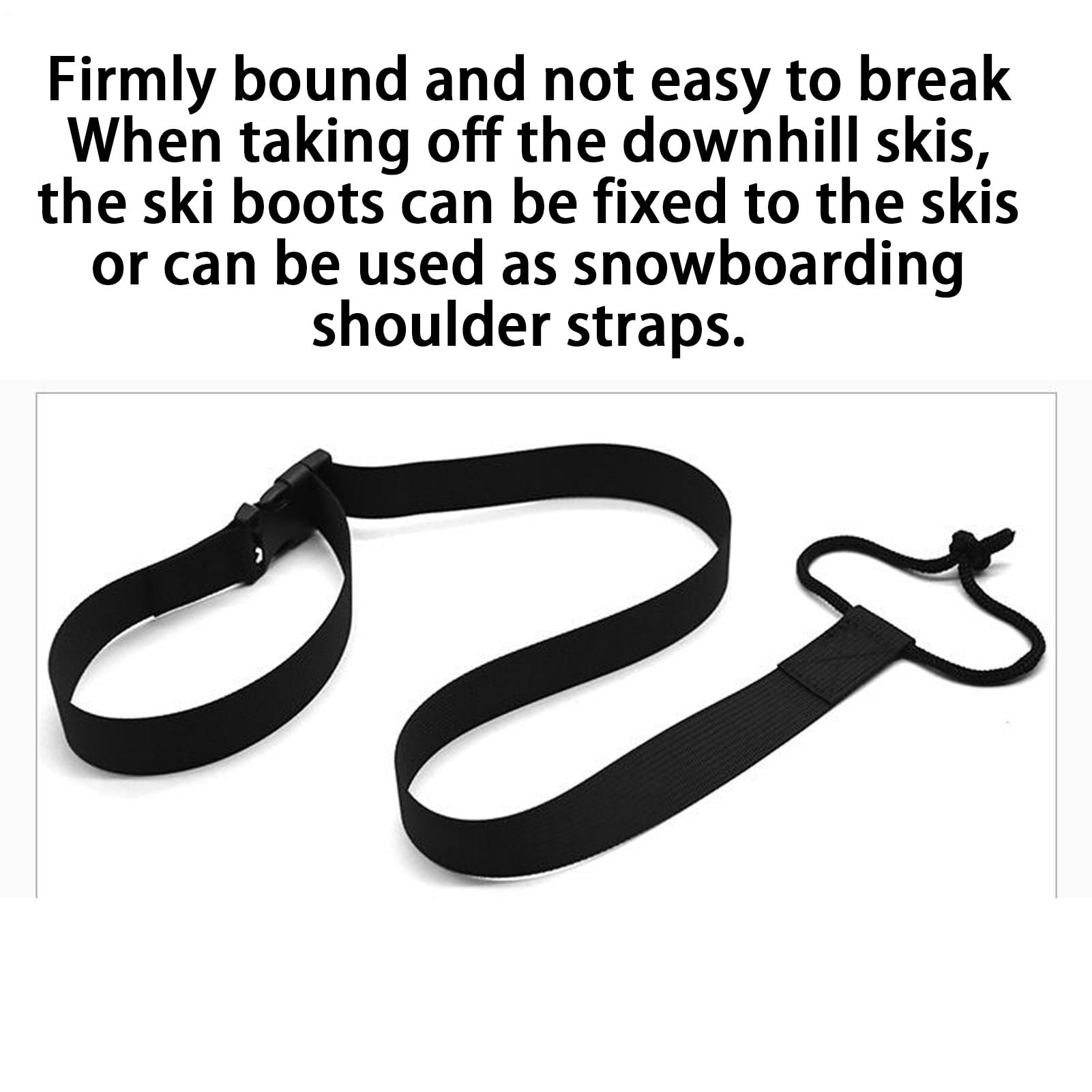 Set di 2 fasce per sci, supporto regolabile, per snowboard, attrezzatura da sci, per uomo e donna