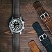 23mm Oak Brown - Barton Leather and Rubber Hybrid Watch Bands with Integrated Quick Release Spring Bars - 316L Stainless Steel - Choose Strap Color & Width