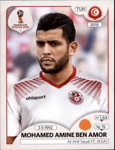 2018 Panini World Cup Stickers Russia #563 Mohamed Amine Ben Amor Tunisia Official Album Stickers in Raw (NM or Better) Condition