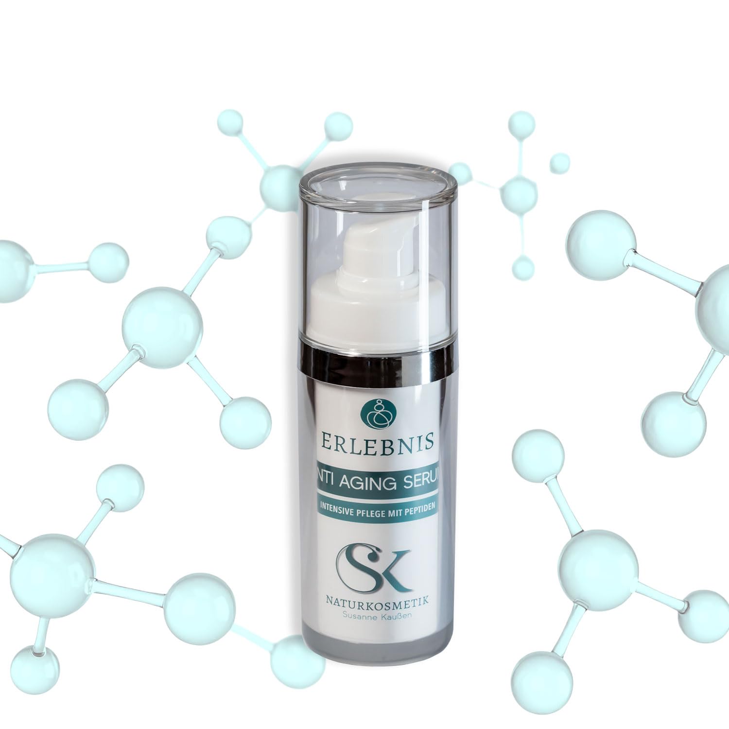 SK Naturkosmetik ERLEBNIS Anti-Aging Serum – mit Peptiden, Aminosäuren, Gatuline-Parakresse & Vitamin B12 | glättend, straffend, porenverfeinernd | Naturkosmetik Made in Germany