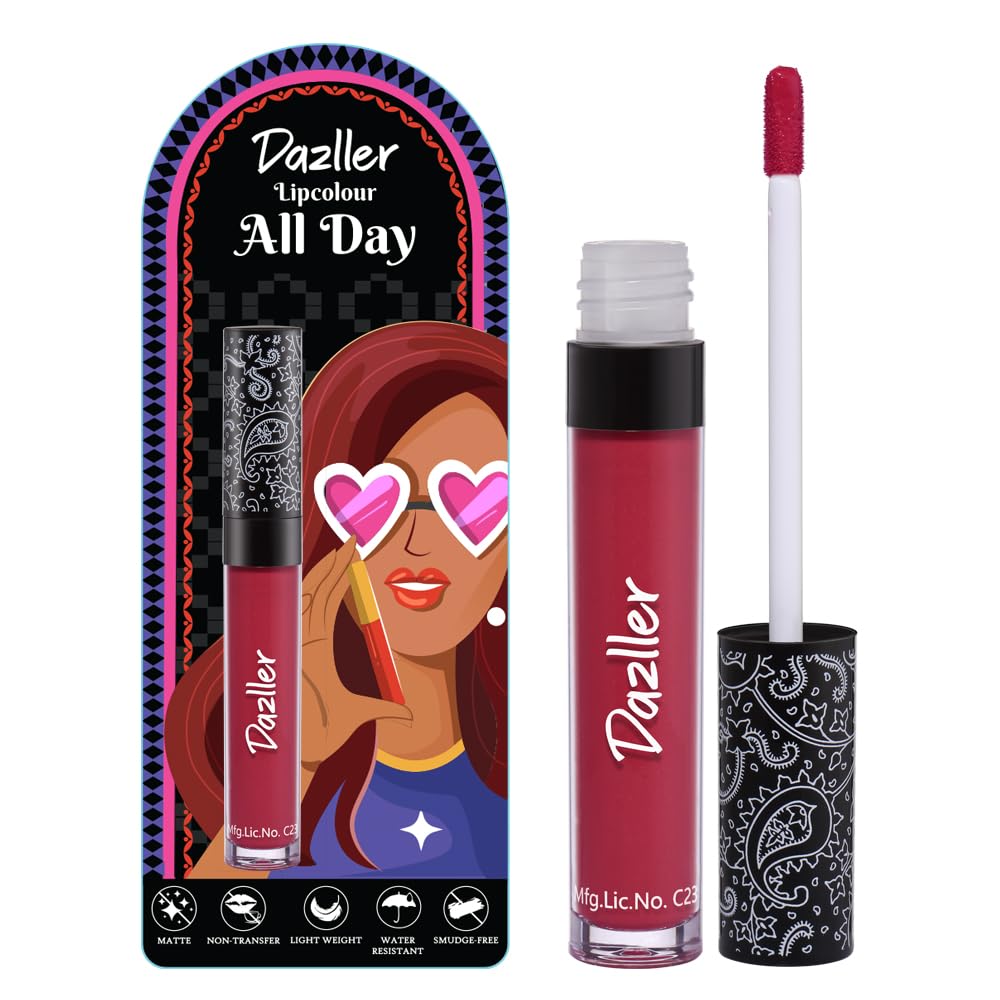 All Day Lipcolour,5g, DLC012-Russet, Ultra intense matte,Smudge-proof, Non-transfer,Lightweight,up to 8-hr Stay