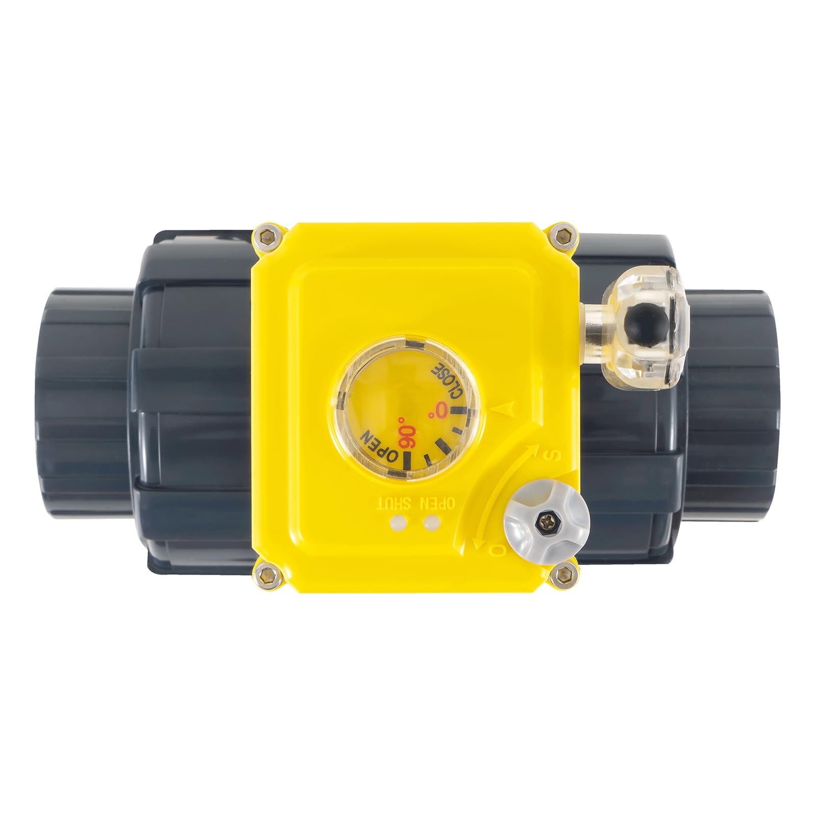 Válvula eléctrica inteligente de 1 1/4 pulgadas, válvula de bola de junta de PVC Tuya APP inteligente wifi válvula de cierre de agua DC12V-24V AC110V-230V adaptador de corriente y ajuste de retorno