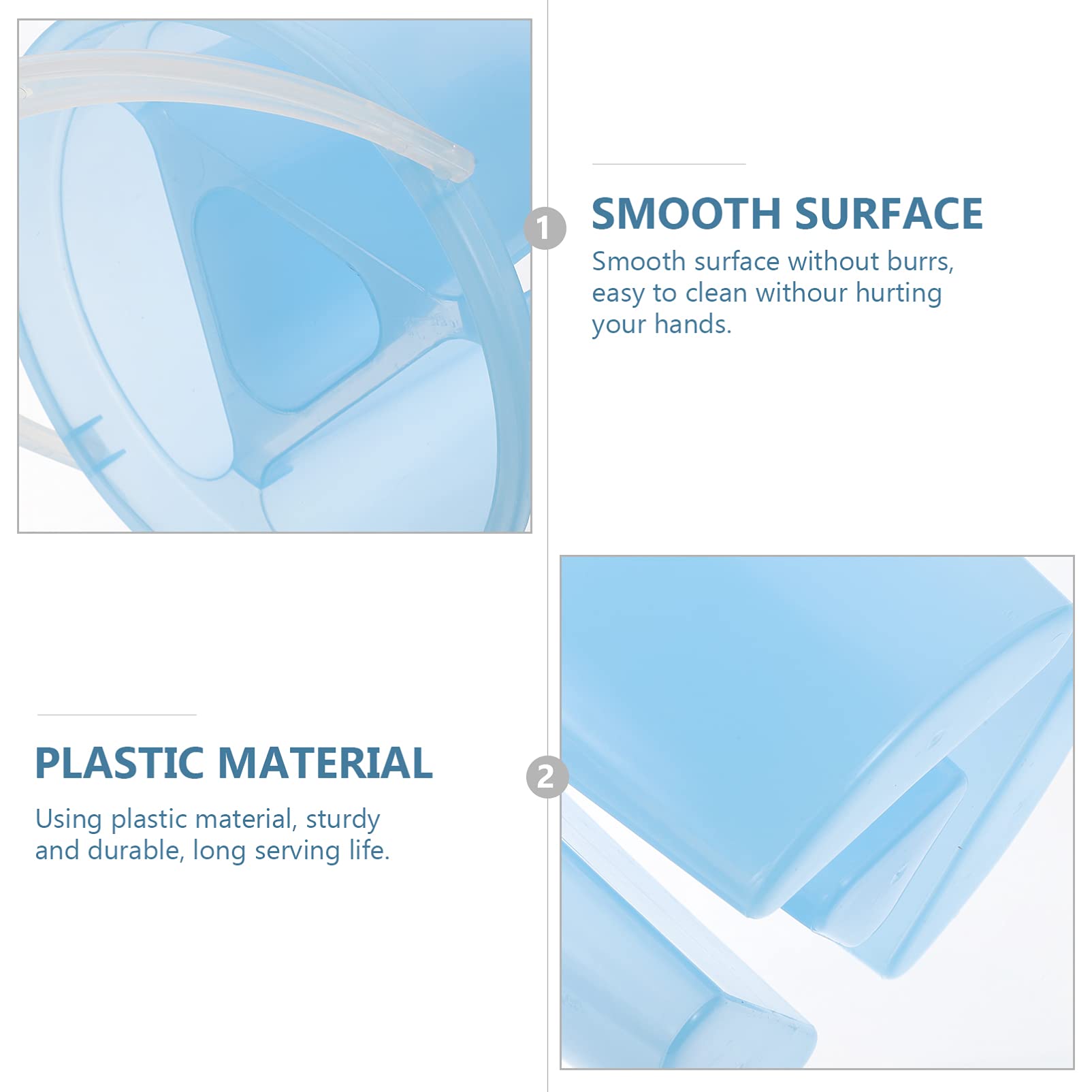 EXCEART 2Pcs Artist Brush Basins Painting Beushes Bucket with Brush Houlder Handle Wash Tanks Painting Water Pots Containers Watercolor Painting Tools Blue - Image 7