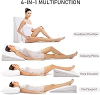 Vista 5 de SUNYRISY Adjustable Wide Size Bed Wedge Pillow, Wedge Mattress Topper with Washable Cover, Mattress Wedge Lifter, Inclined Mattress Elevator for