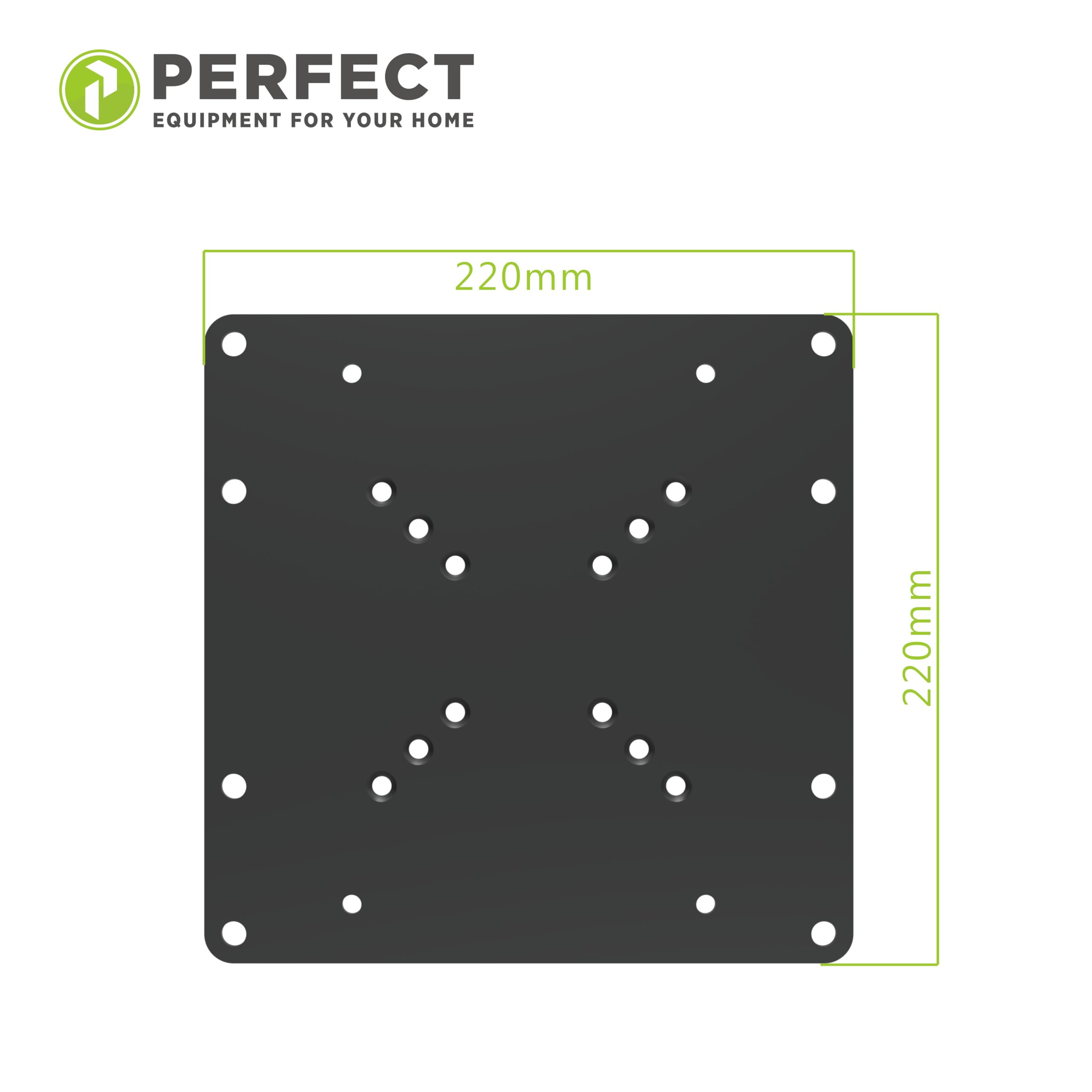 Adattatore VESA universale 50x50 a 200x200 nero perfectHD