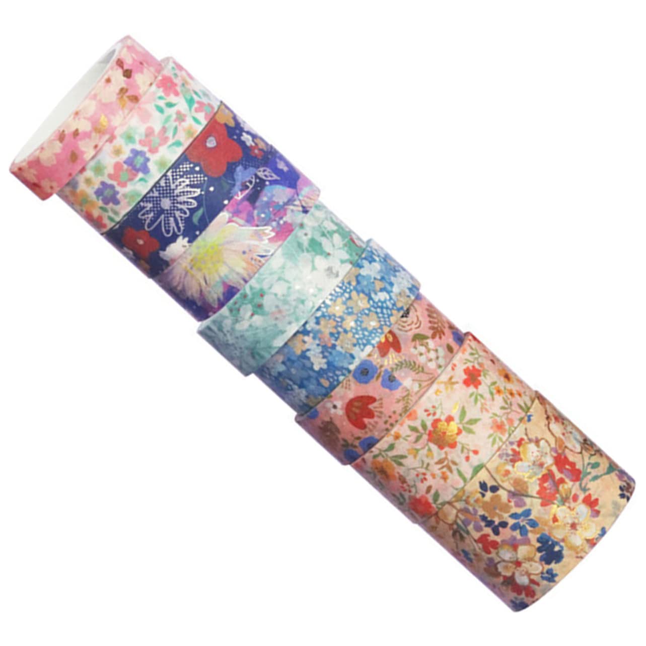 DOITOOL 4 Sätze Frische Blumenmuster Washi Tape Dekorative Scrapbooking Tapes Für Diy Bastelprojekte Für Tagebücher Alben Und Dekorationen 9 Rollen * 4