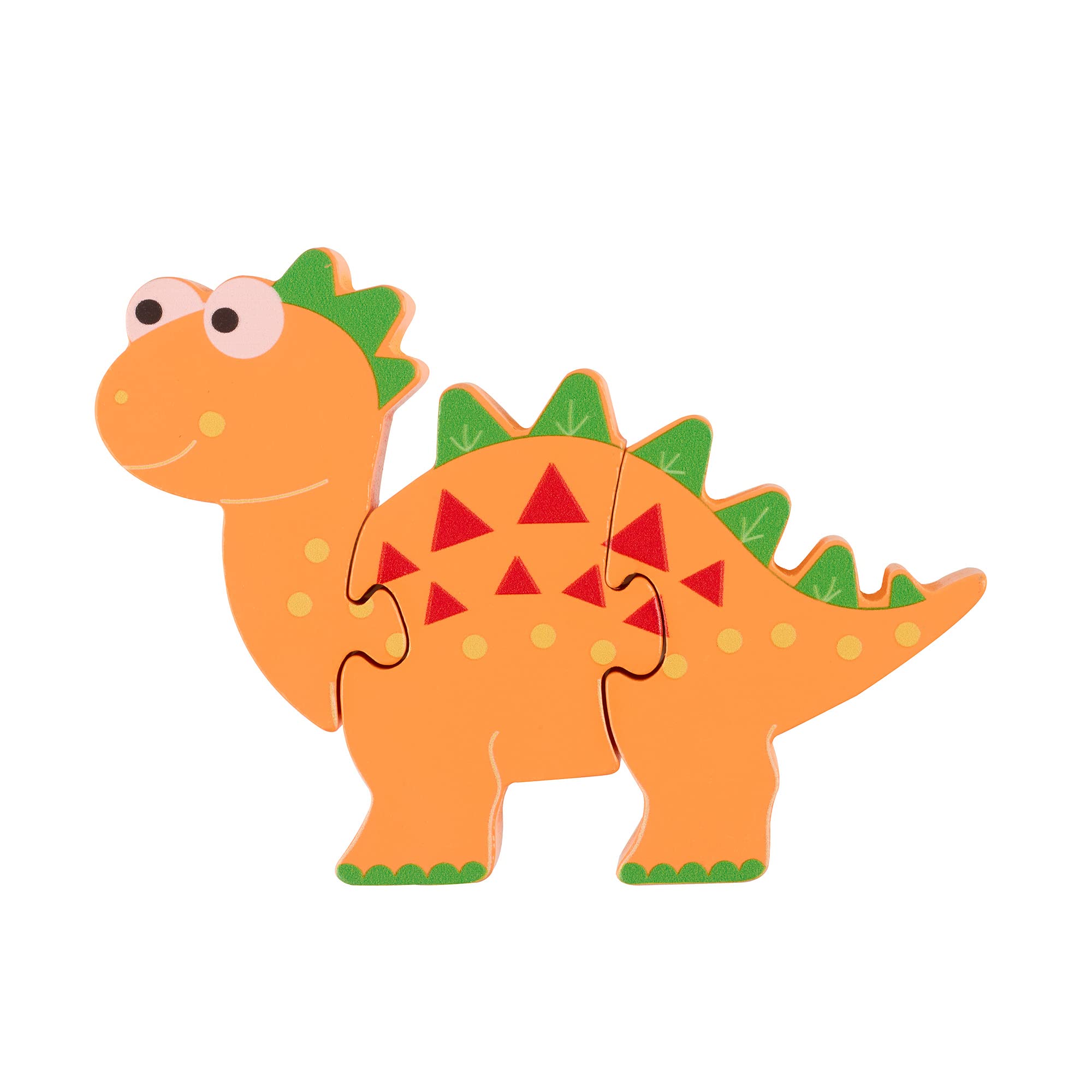 Stegosaurus Mini Wooden Puzzles - My First Puzzles, Jigsaw Puzzle Games with Dinosaurs - Educational Toys For 1 Year Old + Toddler, Montessori Early Development & Activity Toys by Orange Tree Toys — image 1