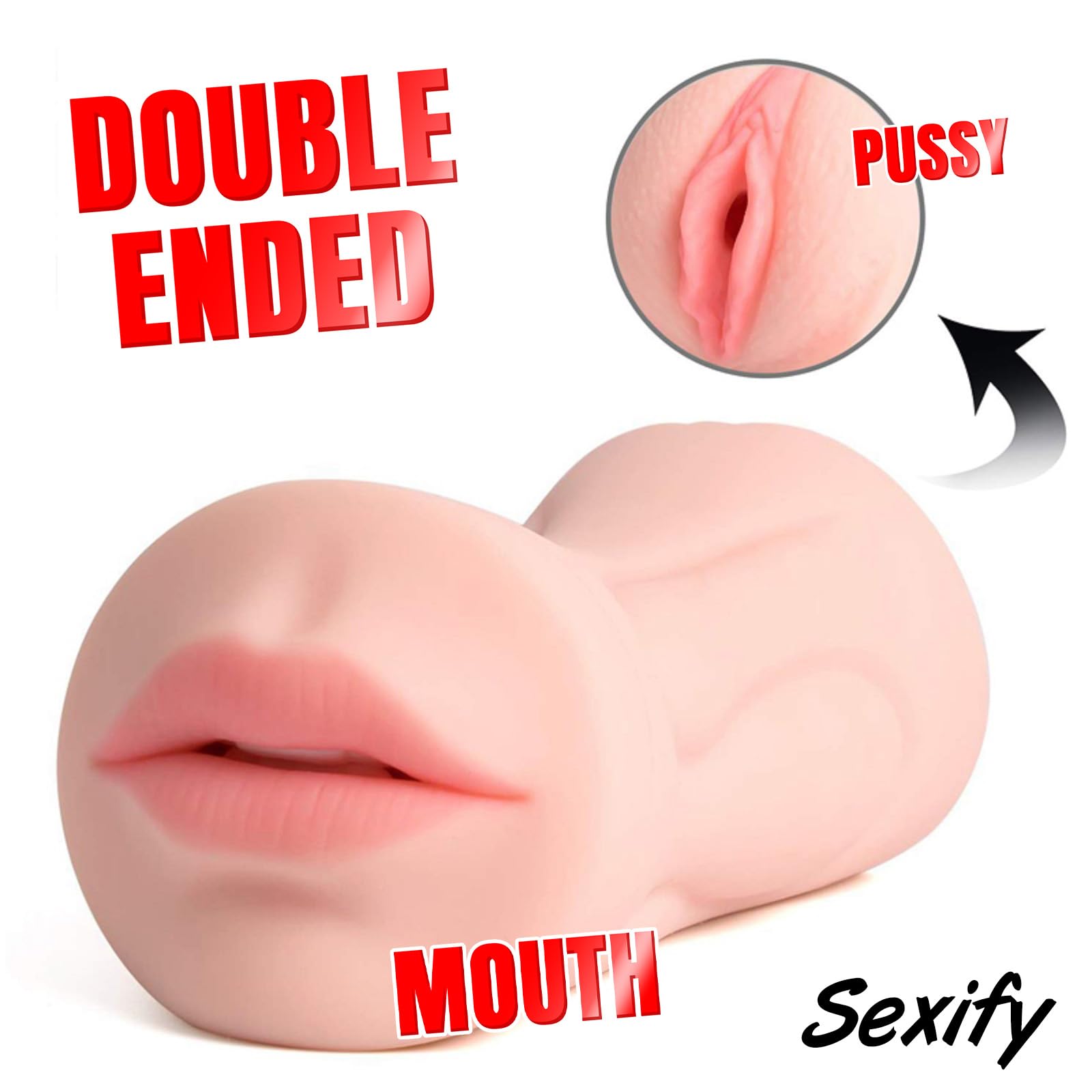 Pocket Pussy Sex Toys For Men - Adult Toys Male Masturbator Sex Doll With 3D Realistic Textured Tight & Real Mouth For Penis Stimulation, Male Blowjob Stroker Toys Adult Sex Toy For