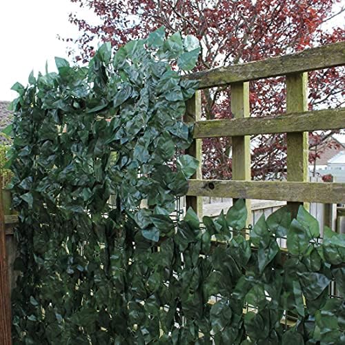 Artificial Ivy Leaf Hedge 1m x 3m Screening Panels On Roll Privacy Garden Fence