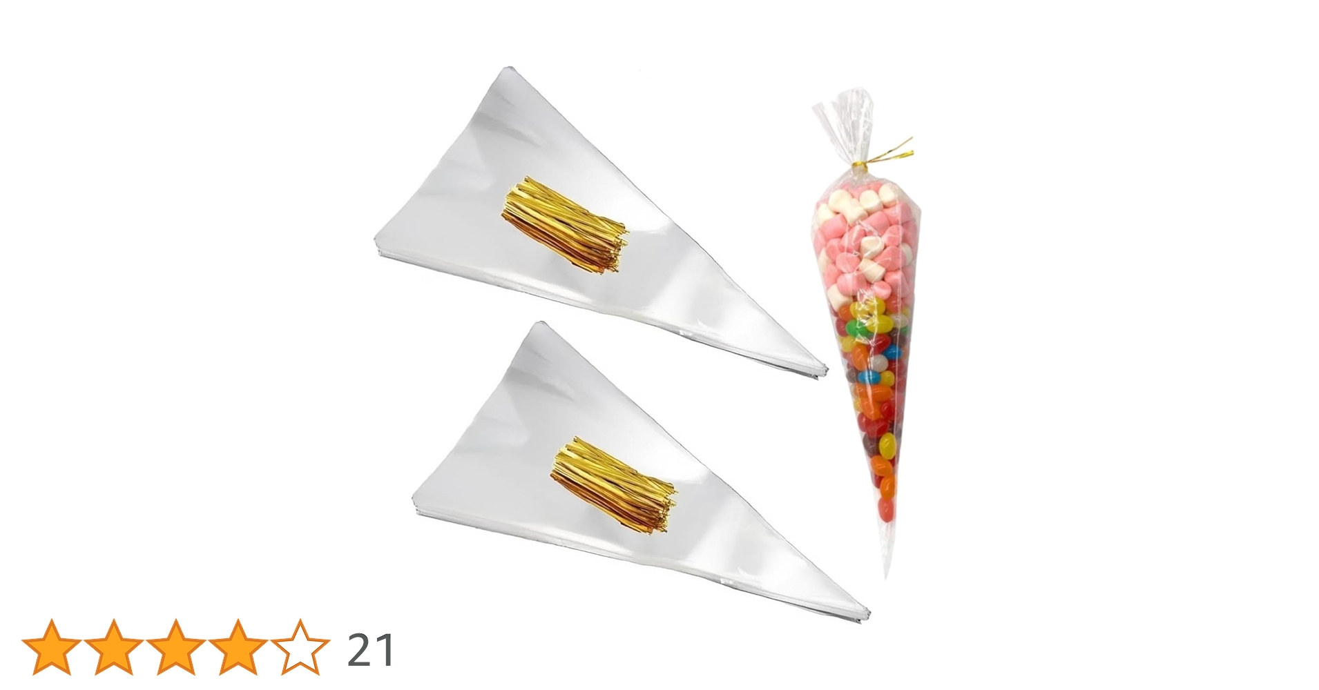 ⭐️セロファン お菓子袋　ラッピング　クッキー キャンディー タイ付　200枚 ⭐️セロファン お菓子袋 ラッピング クッキー キャンディー
