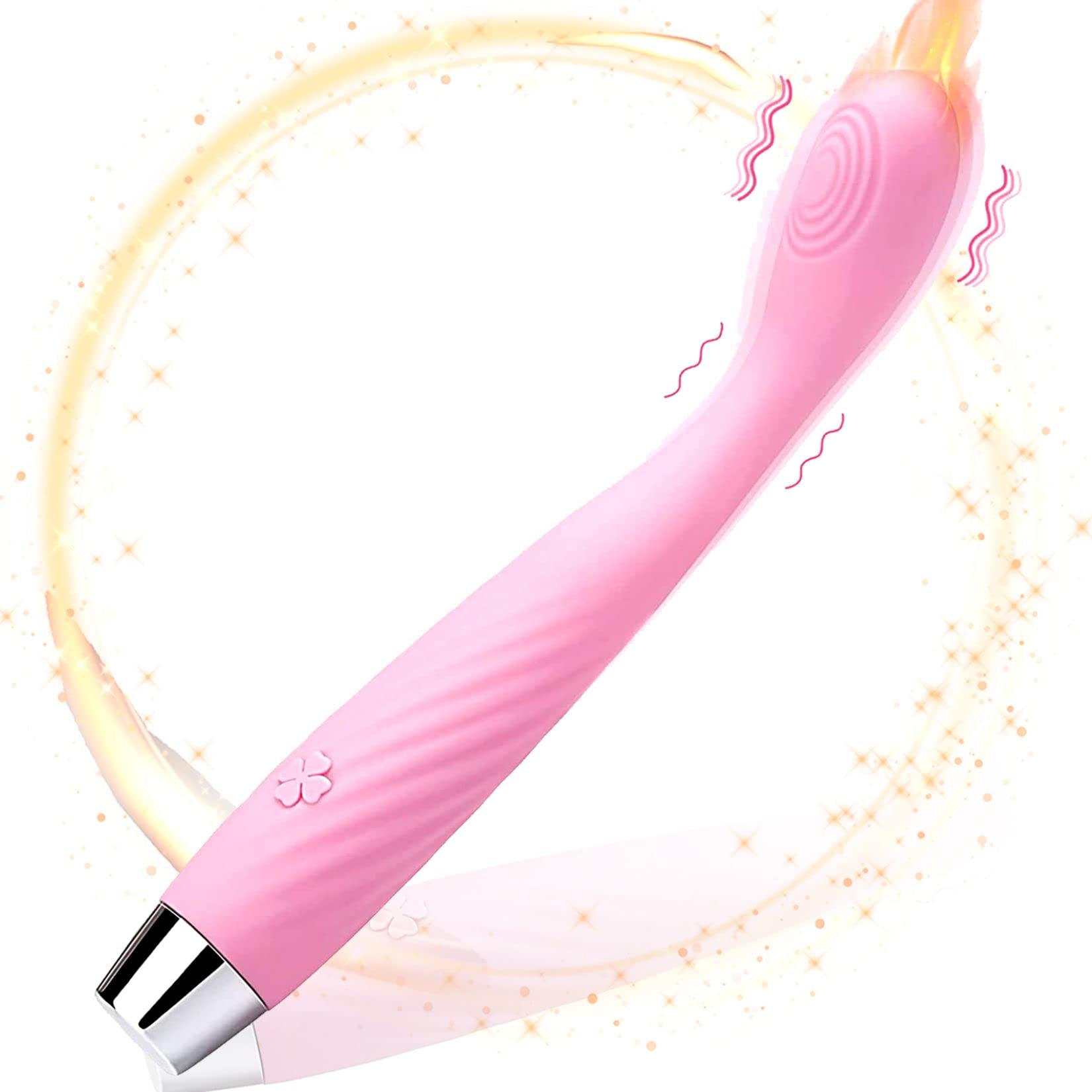 Vibrating Massager Vibrating Wand - 7.08 Inch Vibratorters for Woman G-Spot Vibrators Finger Heating Sex Toys4women Dido Vibrating with 14 Modes Sex Toys