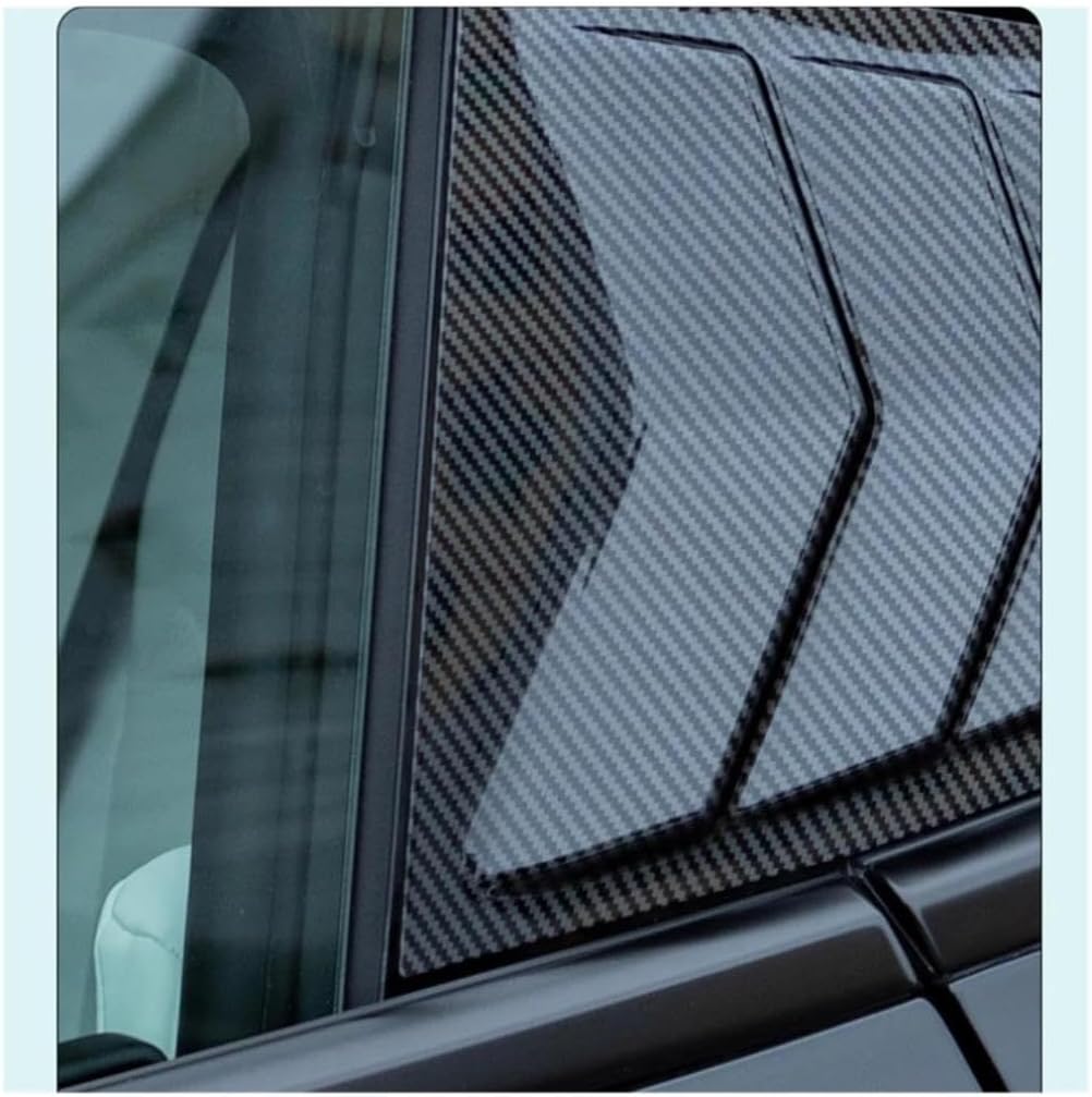 Rear Side Blind Window for Tesla Model 3+ Rear Triangle Window Spoiler Louver Shutter Cover Model3 Highland 2024 Accessories(2pcs Bright Black)