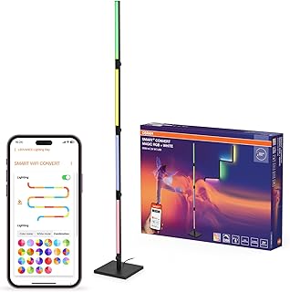 OSRAM Lámpara SMART+ WIFI CONVERT negro, 24 W, 2320 lm, luz blanca y de color ajustable, regulable, larga duración, efecto de luz Magic RGB dinámico, controlable mediante aplicación, 2700K - 6500K.