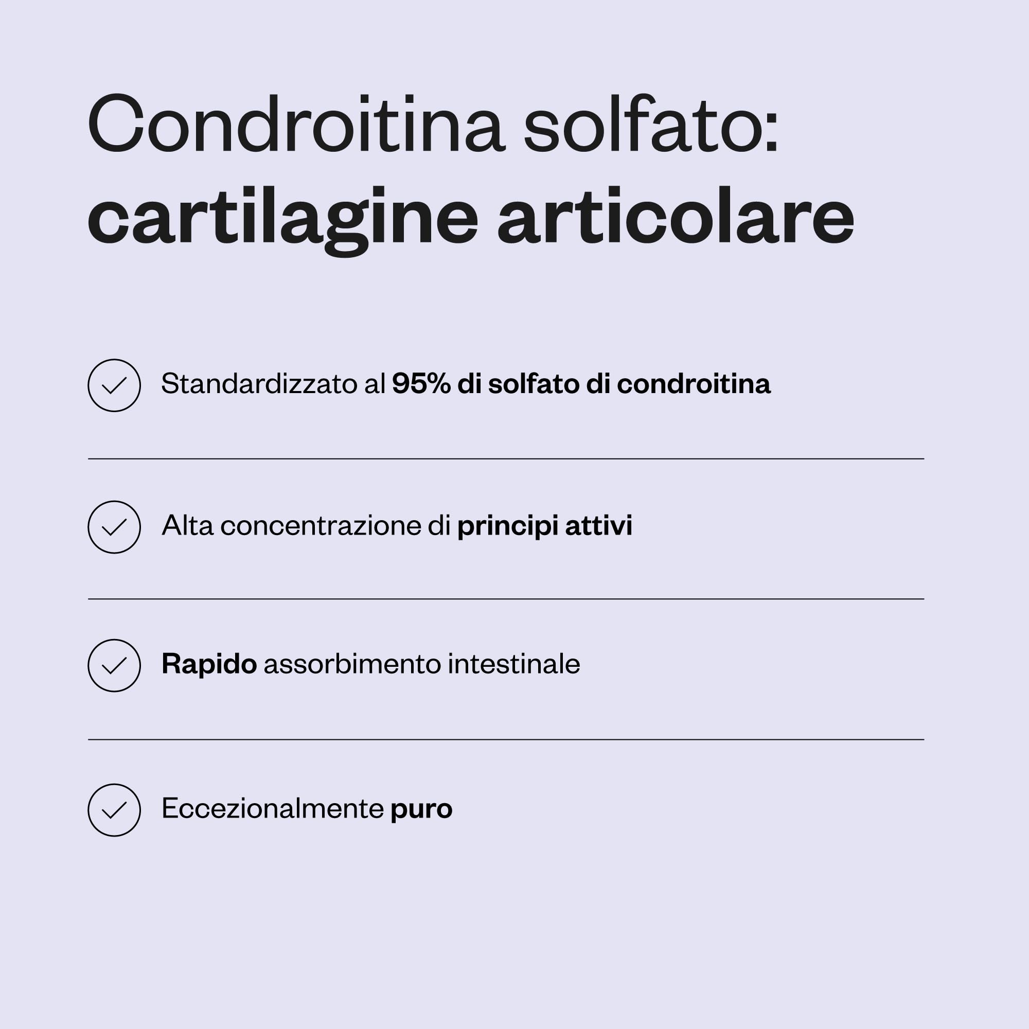 Condroitin solfato 95% - Aiuta ad alleviare i dolori articolari - Cura le articolazioni, le ossa e i muscoli - Purezza eccezionale (95%) - Senza OGM - SuperSmart