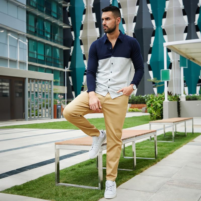 Image of CAHOOT Men's Shirt for Casual Wear | Spread Collar | Short Sleeve | Regular Fit | Button Closure | Shirt Crafted with Comfort Fit for Casual Wear