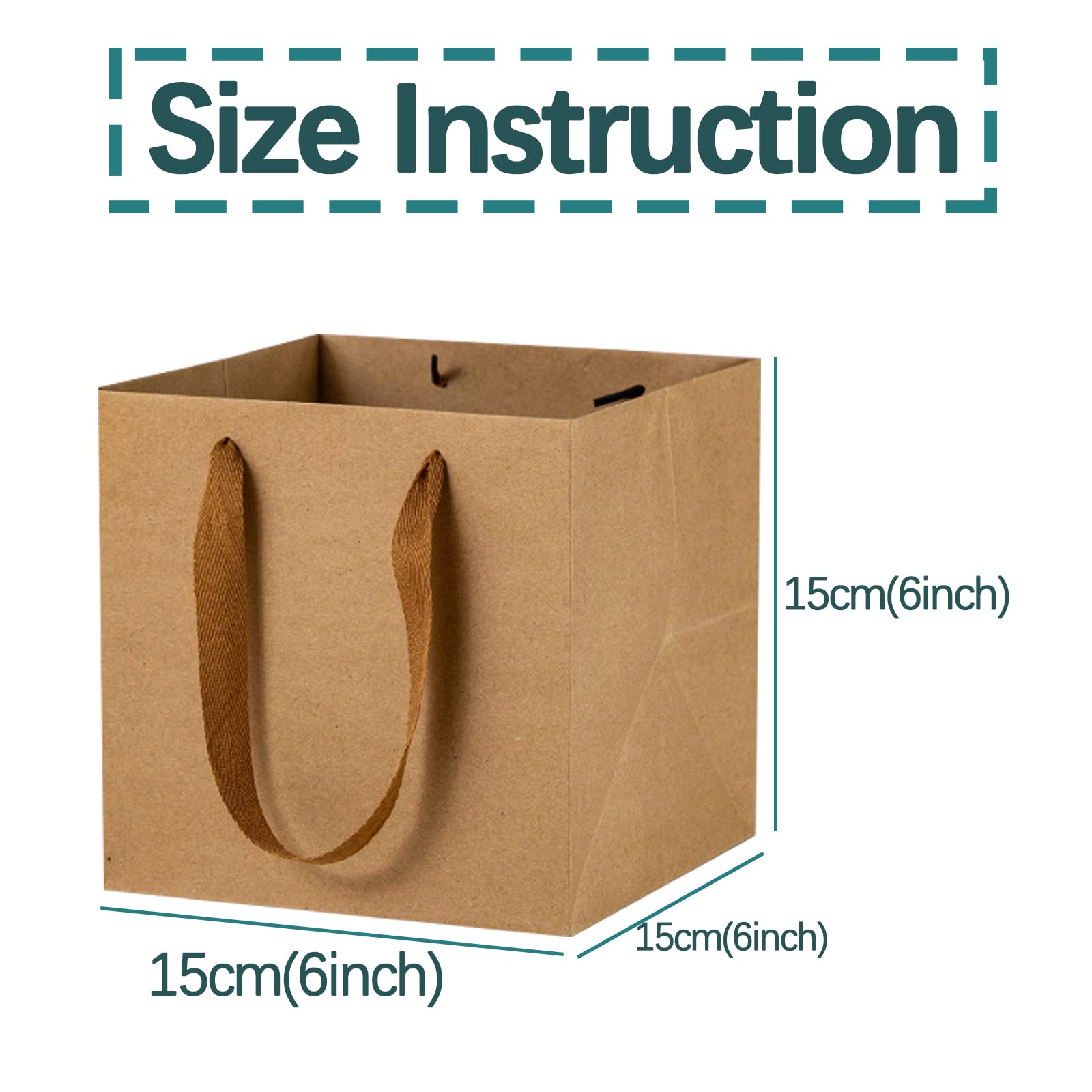 Amazon | クラフト紙袋10枚、クラフトショッピングバッグギフト