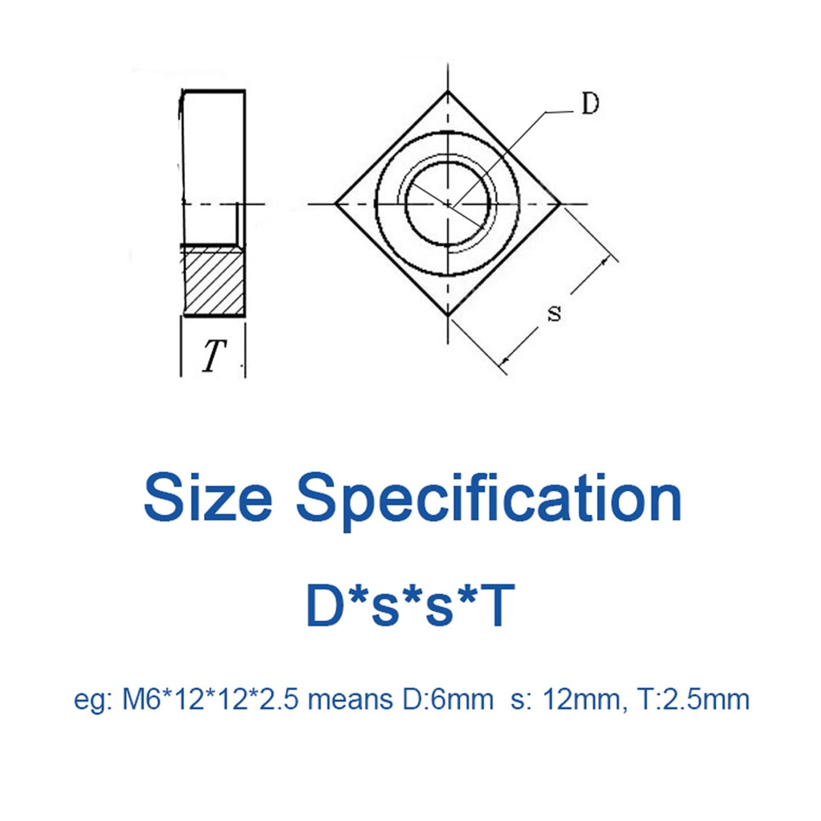 20-40 pezzi M2 M3 M4 M5 M6 acciaio al carbonio zincato sottile(40pcs,M4x15x15x3mm)
