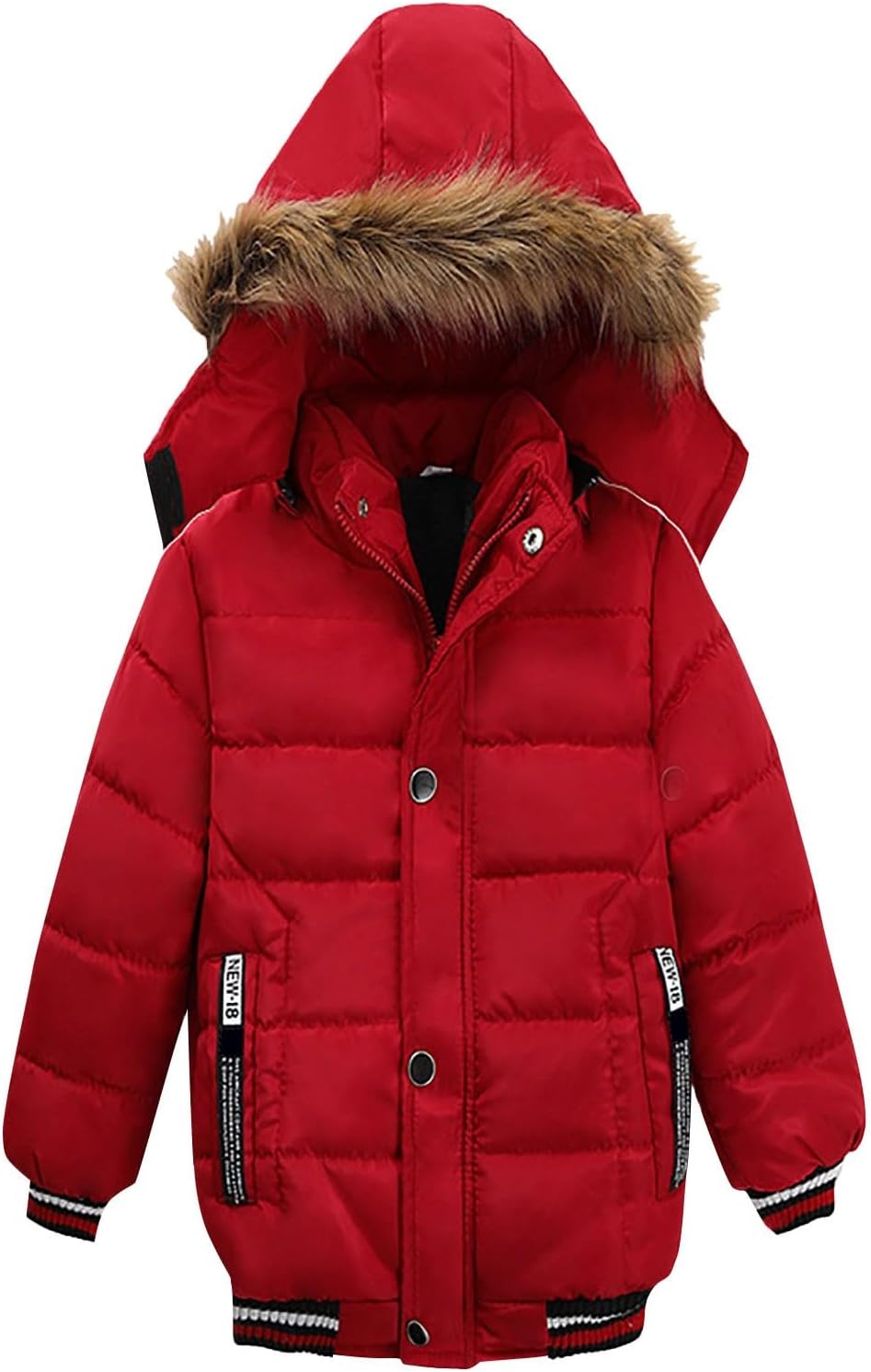 Girls Insulated Winter Coat Waterproof Long Quilted Puffer Jacket Teen Toddler Warm Parka Snow Coats with Faux Fur Hood