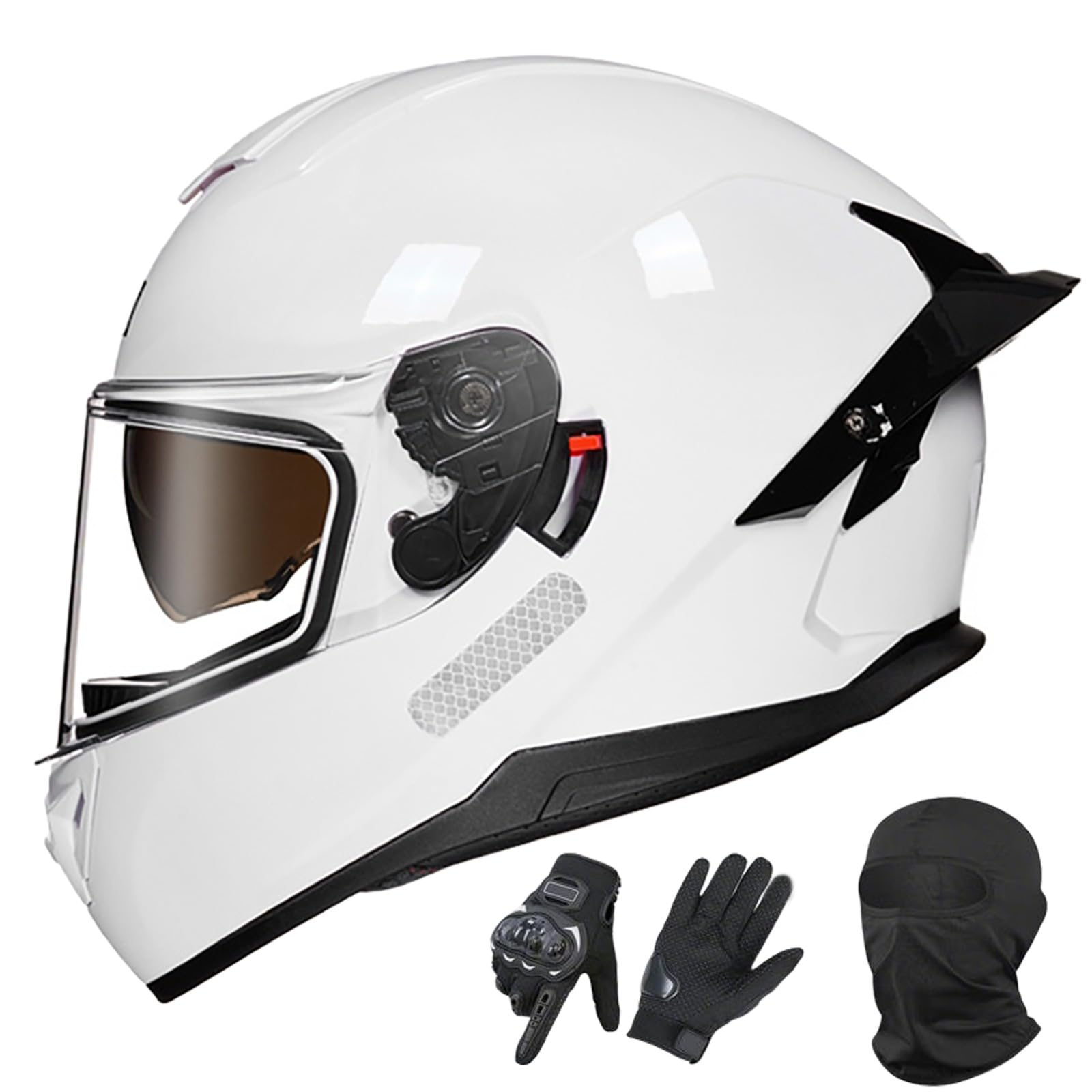 Integralny kask motocyklowy, kask typu crash, dla dorosłych mężczyzn i kobiet, integralny kask motocyklowy, do uprawiania sportu, dopuszczony do użytku drogowego, ECE 2205