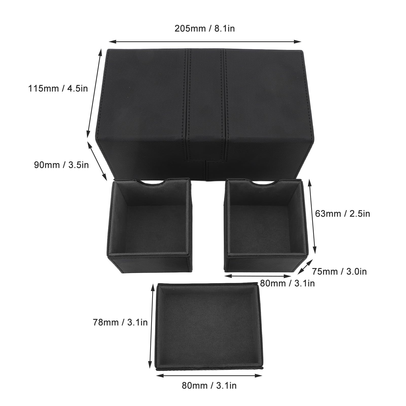 Porta Carte da Gioco a 3 Cassetti con Chiusura Magnetica, Scatola Porta Carte da Gioco in Pelle PU di Grande capacità, PUò Contenere Oltre 200, Organizer per Collezionabili per la (#1)