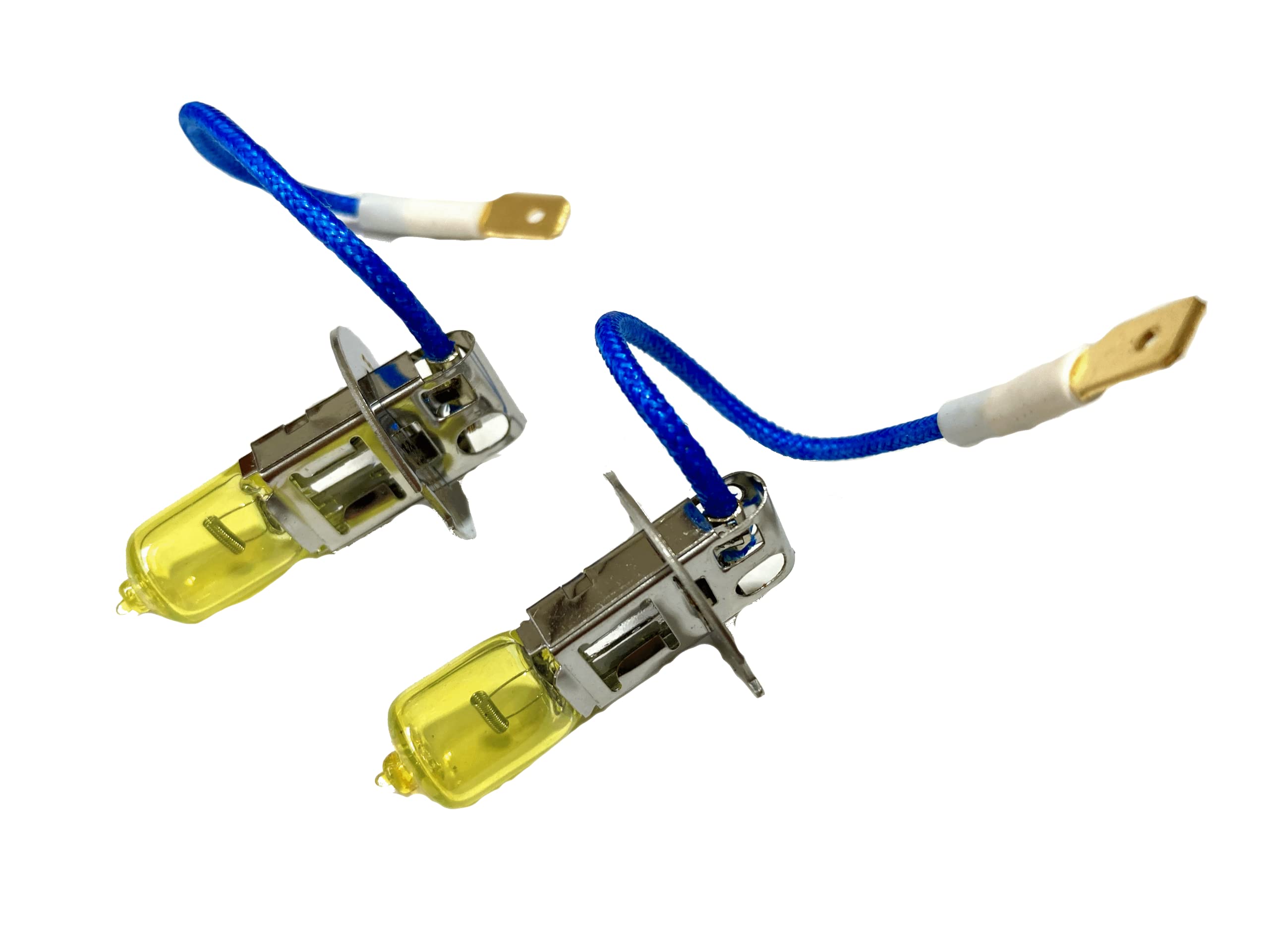 Amazon | 2個 H3 12V55W フォグランプ ハロゲンバルブ イエロー 黄色