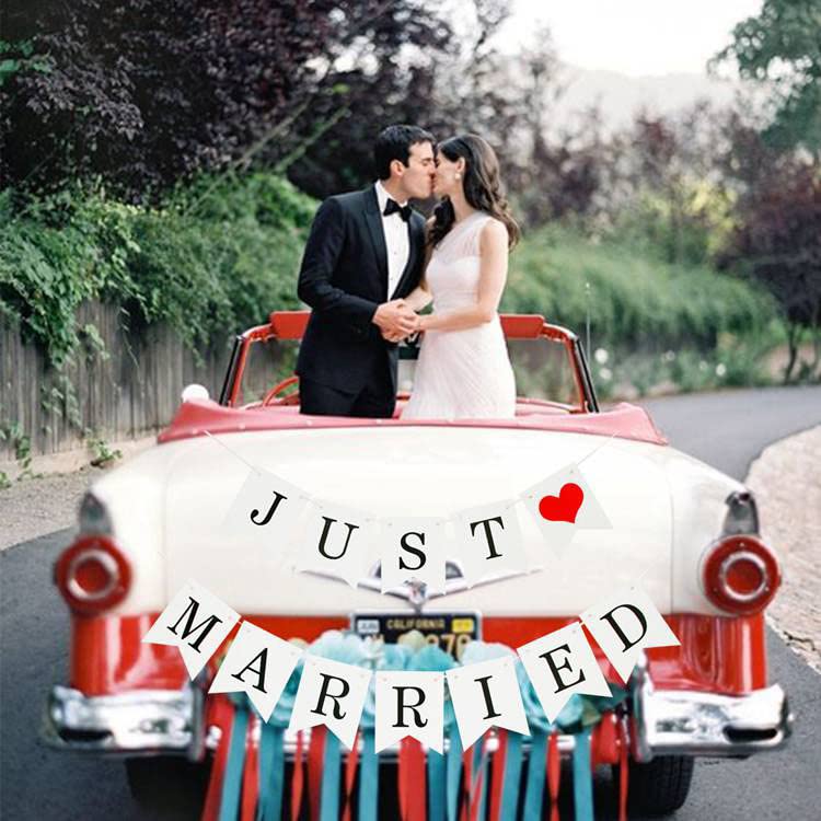 Decoración De Boda Just Married, 57 Unidades, Globos De Helio De